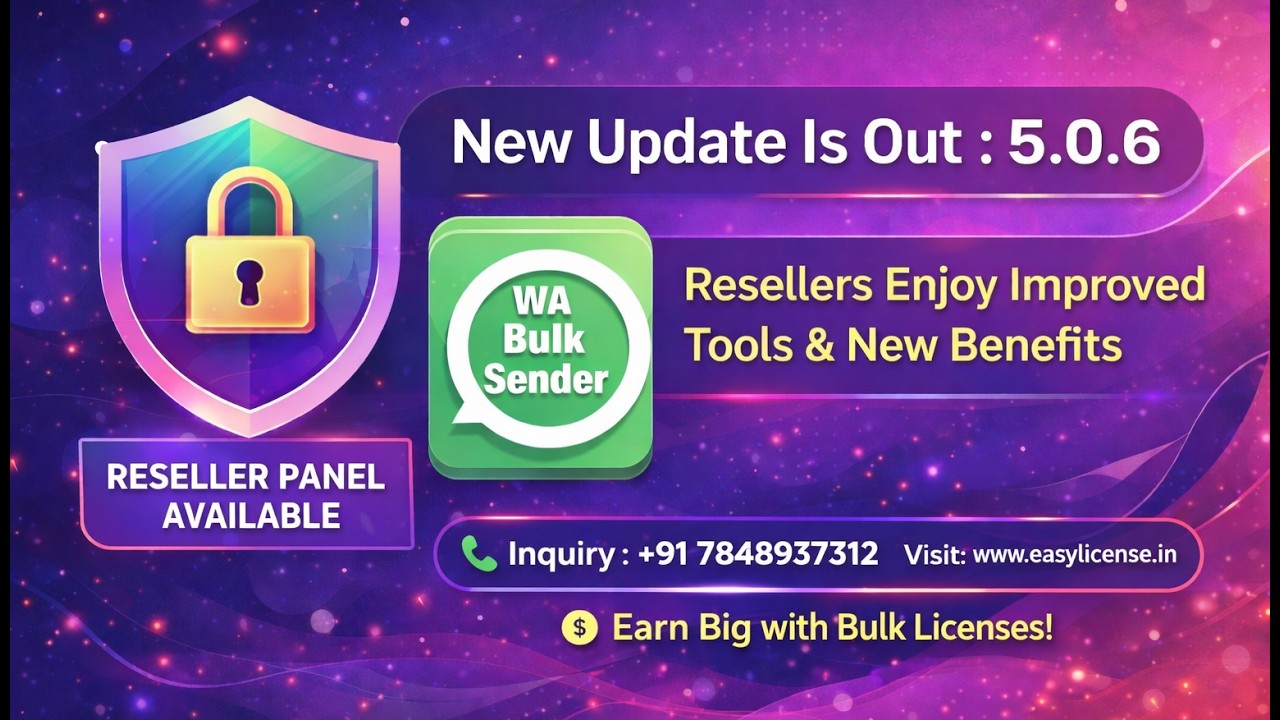 WA Sender Latest Version 5.0.6 🔥 | WhatsApp Bulk Sender Software | WhatsApp Marketing Tool 2026