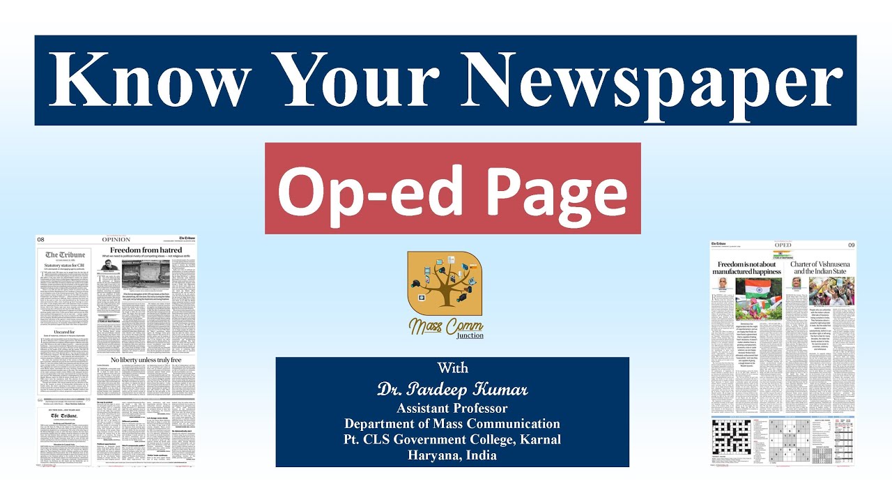 391. Op-ed Page I Newspaper I PrintMediaBasicTerms