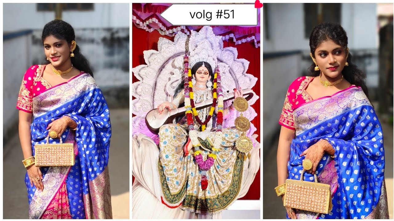 Saraswati Puja pore din k vlog#51❤️nijer program pelam first time thank you sir maam friend r amr ma