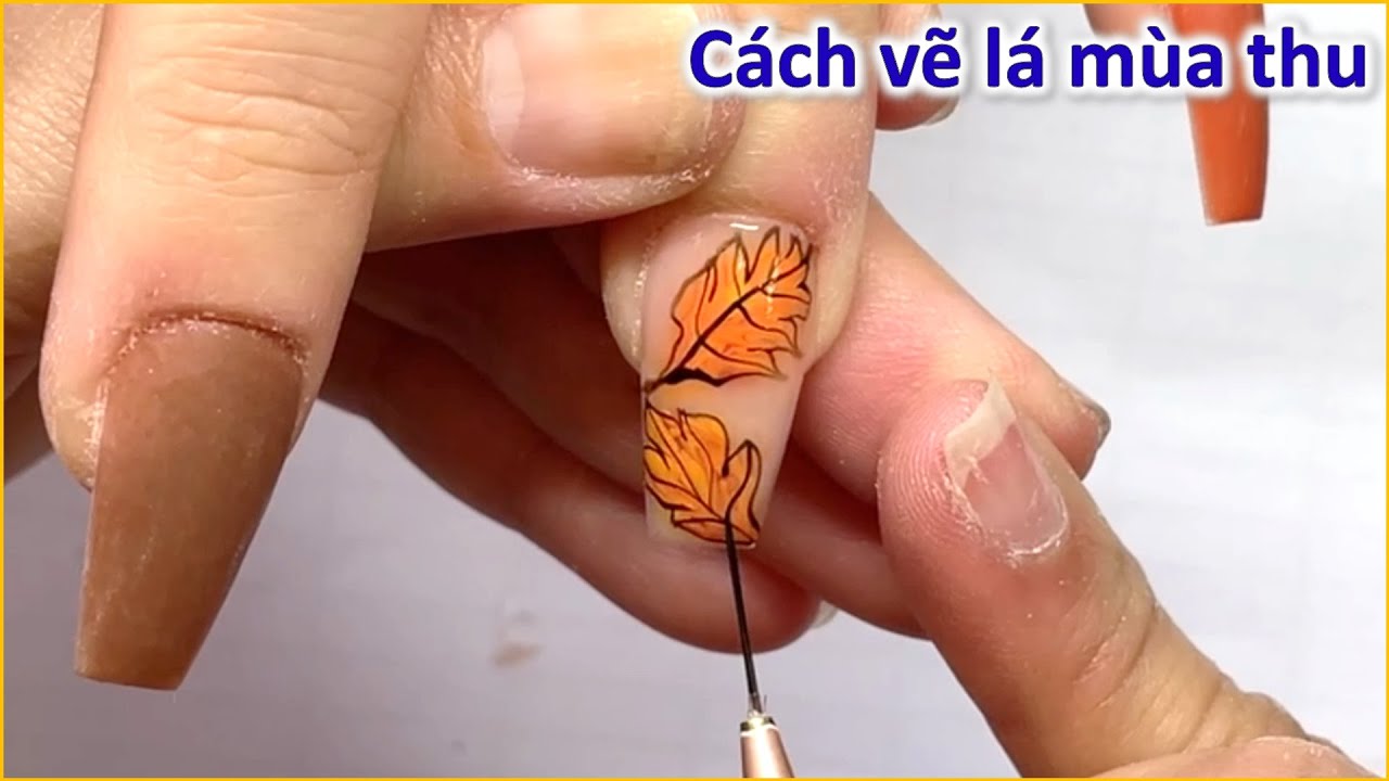 How to draw autumn leaves with gel paint | Christine Lam