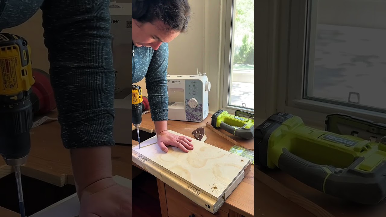 DIY flush sewing table