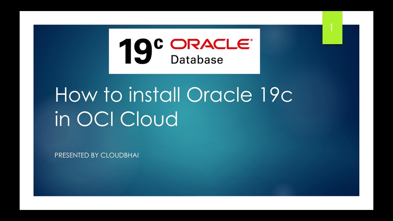 Install Oracle 19c in OCI Compute Instance