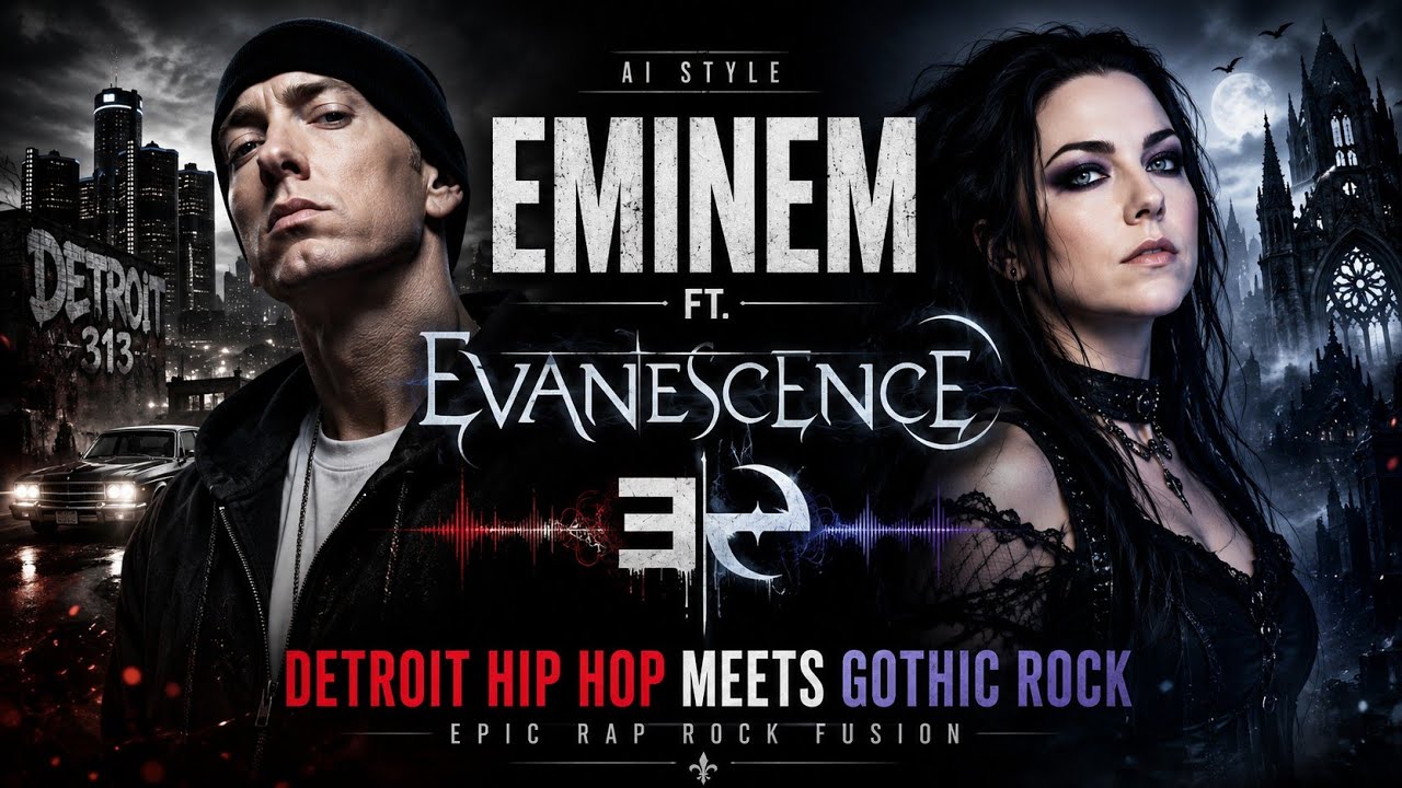 Eminem ft Evanescence (AI Style) | Detroit Hip Hop Meets Gothic Rock | Epic Rap Rock Fusion