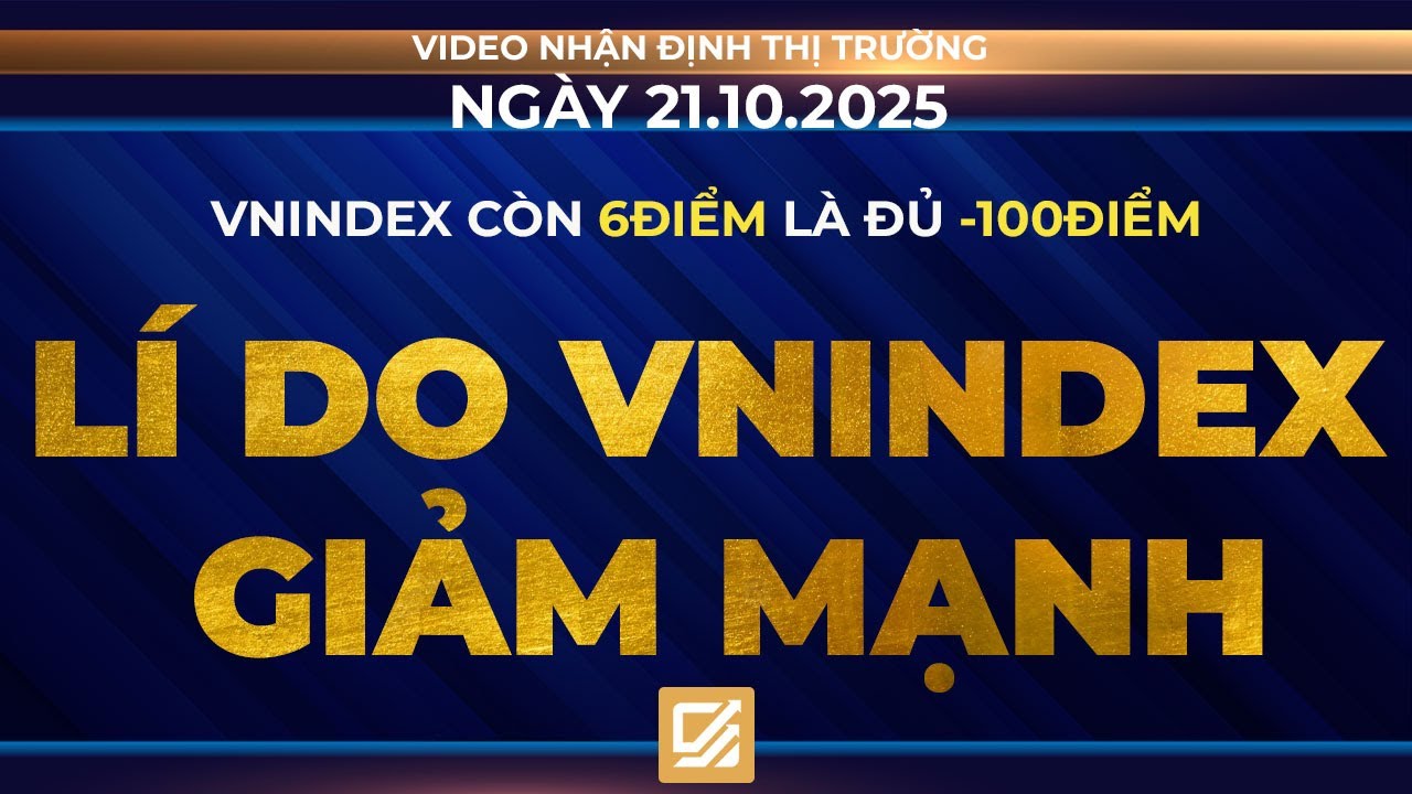 Chứng kho&aacute;n ng&agrave;y 21/10/2025: Vnindex giảm gần 100điểm - L&iacute; do khiến Vnindex giảm mạnh