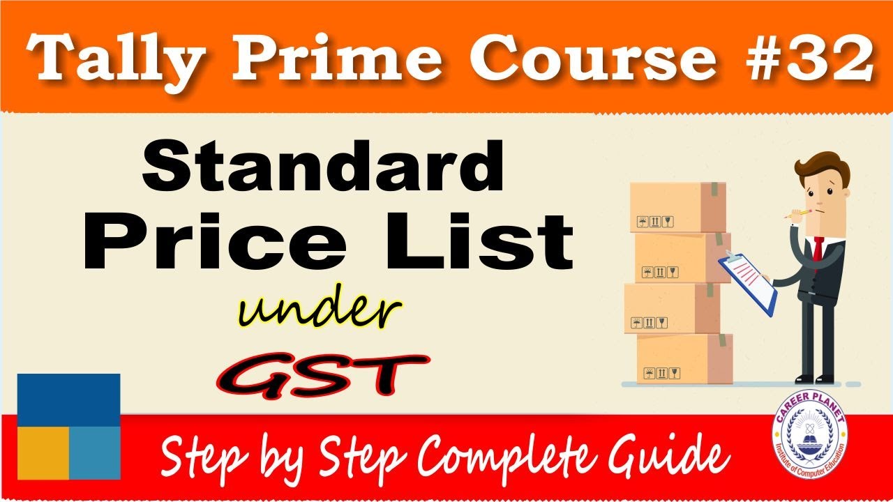 Price-List and Price Levels in Tally Prime under GST | Chapter 33 |Tally Prime Course