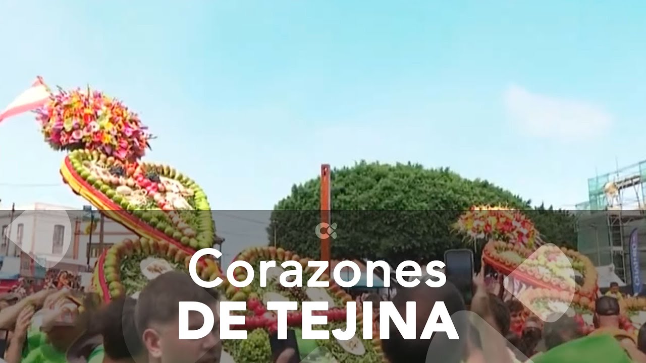 Tejina se llena de color con sus tradicionales Corazones
