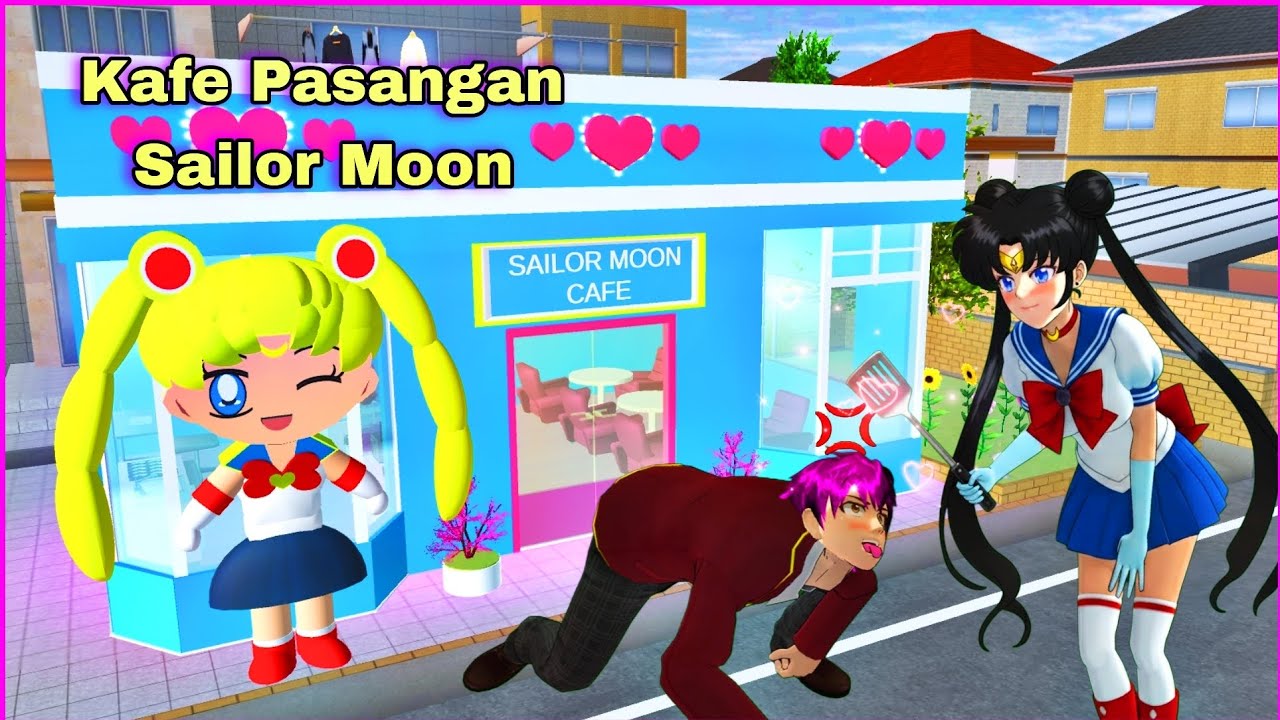 A Day in the Life in Sailor Moon Cute Coffee and Cake Caf&eacute; in Sakura School Simulator 