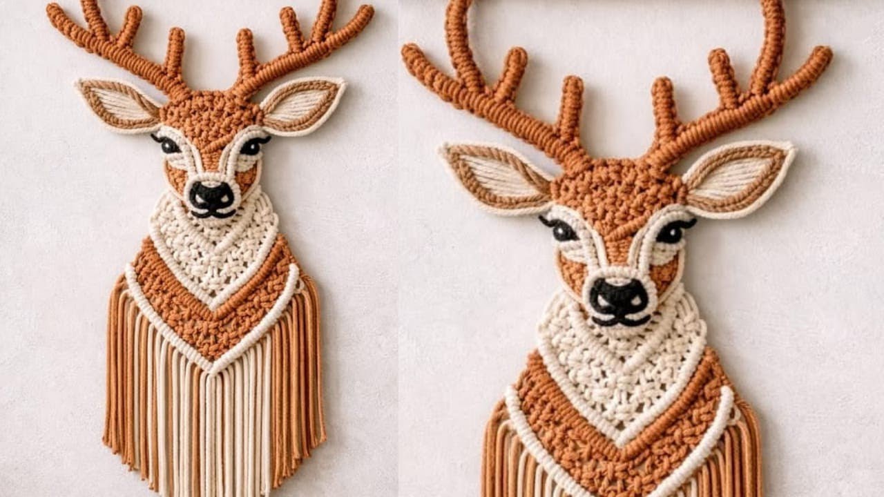 If macrame  deer is live!/macrame Deer wall hanging/#macrame/#shorts/#yt/#ytshorts