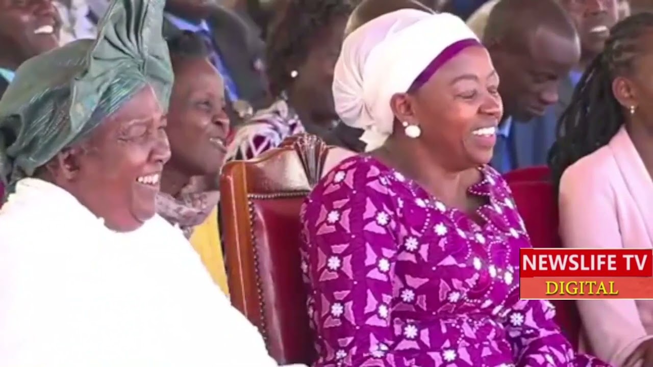 GOV KOTI MOJA LEAVES MAMA RACHEAL RUTO & RUTO'S MOTHER SARAH UNDER THE TABLE LAUGHING,,JOKE