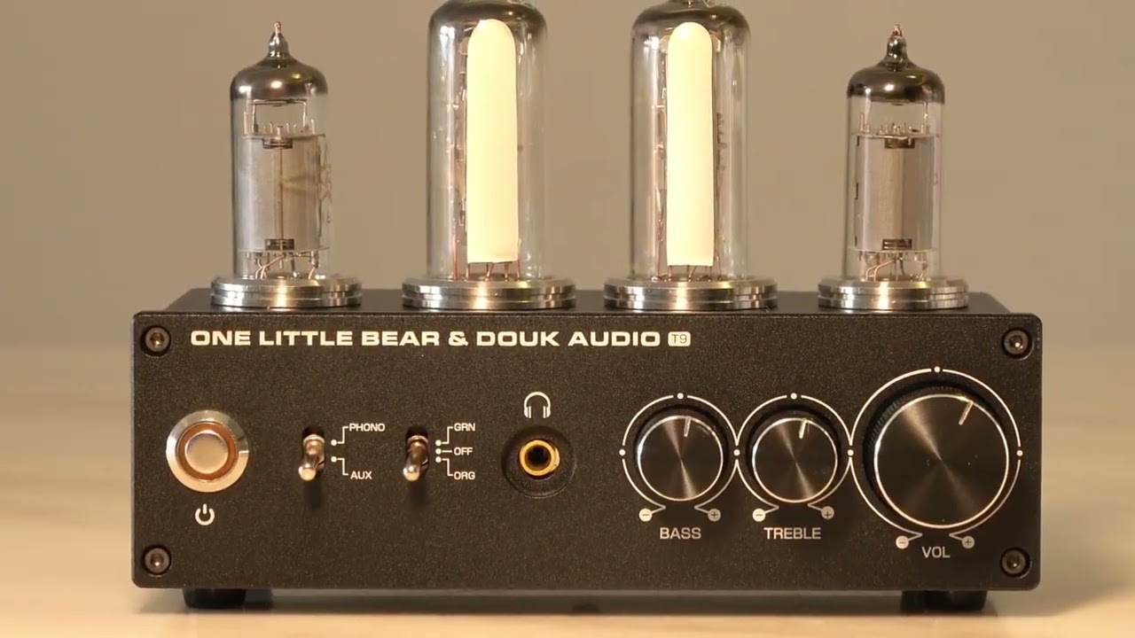 Douk Audio T9 HiFi Magic 6E2 Vacuum Tube Stereo Preamp MM/MC Phono Stage for Turntable Amp