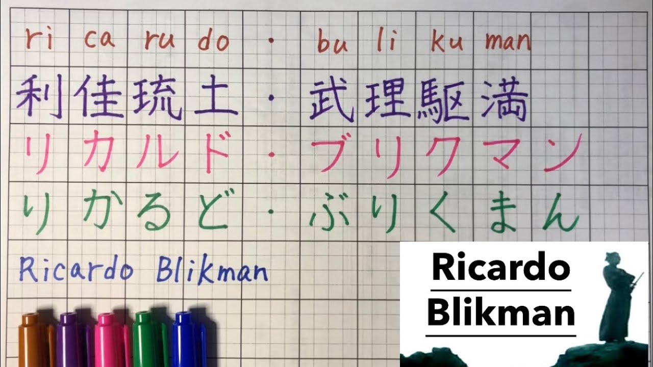 How to write “Ricardo Blikman