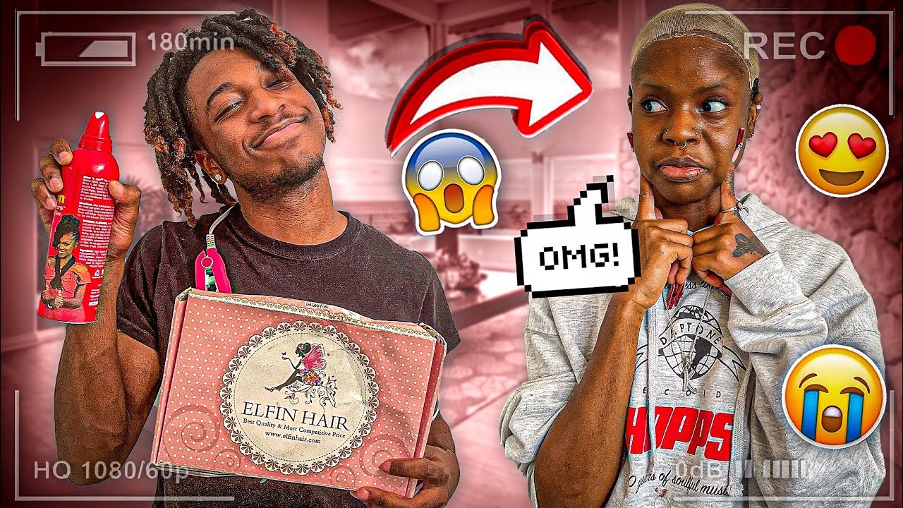 MY BOYFRIEND INSTALLED MY WIG FOR THE FIRST TIME😱🥺 ft @ElfinHair