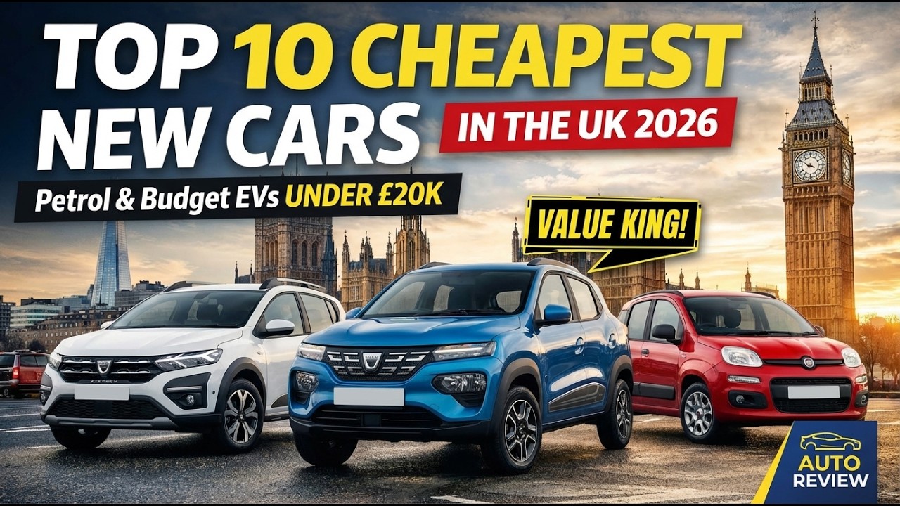 Top 10 Cheapest New Cars in the UK (2026)  Petrol & Budget EVs!