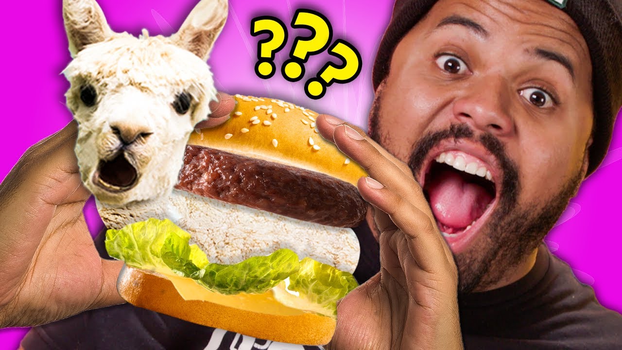Exotic Animal Burgers! Guess The Animal By Its Taste  | People Vs. Food