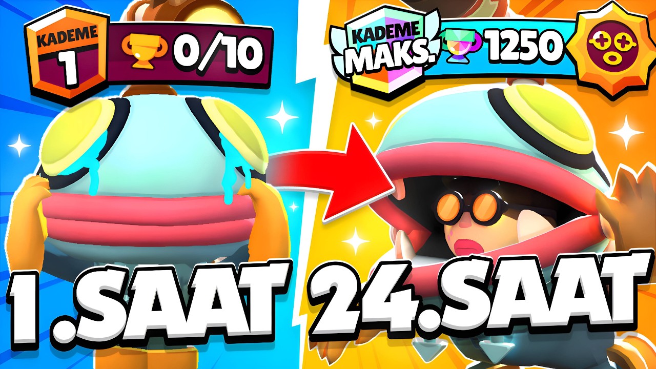 24 SAAT BOYUNCA GLOWBERT OYNADIM! YENİ KARAKTER! 😱 | Brawl Stars