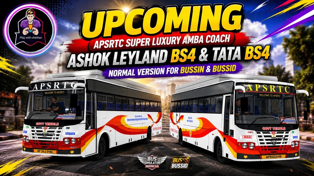 APSRTC SUPER LUXURY amba coach ashok leyland bs4 & tata bs4 bus mods for BUSSID & BUSSIN