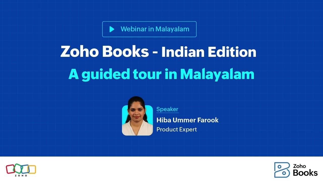 Zoho Books - Indian Edition | A guided tour in Malayalam