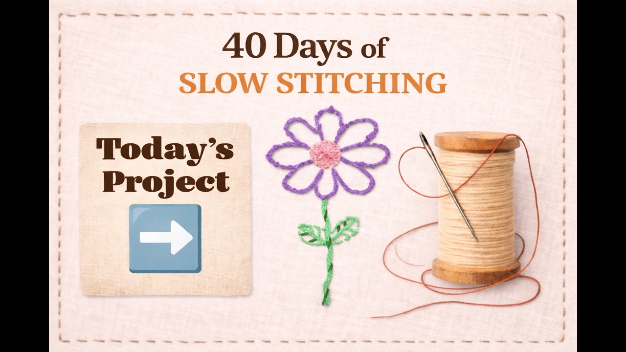 Day 11 — Staying with It 🧵✨ | 40 Days of Slow Stitching