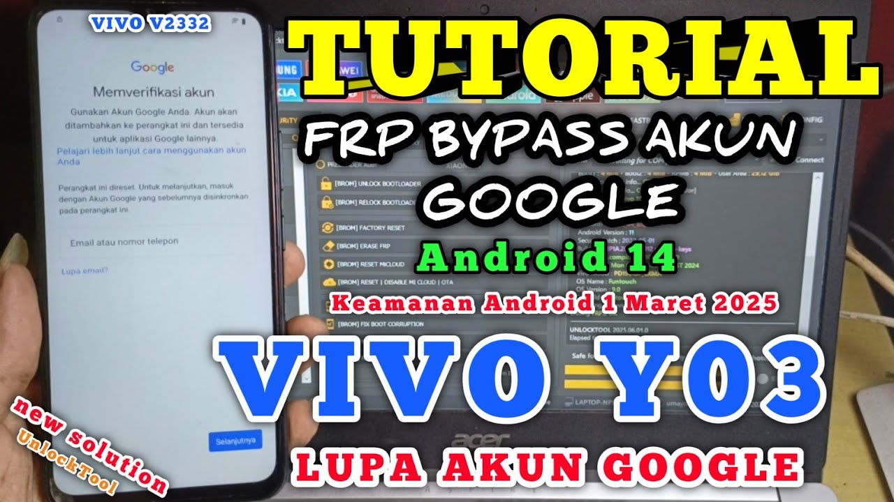 ✅ Vivo Y03 Frp Bypass Android 14 ✅ Vivo Y03 Frp Unlock Tool