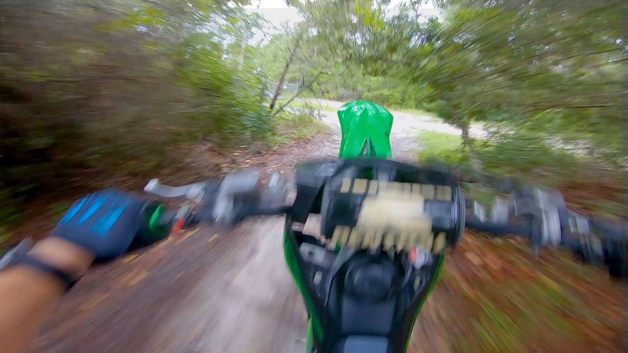 Blowing off steam during Hurricane Debby- 2021 KX450