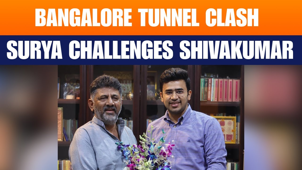 Tejasvi Surya vs DK Shivakumar: Heated Clash Over Bangalore Tunnel Project | News9