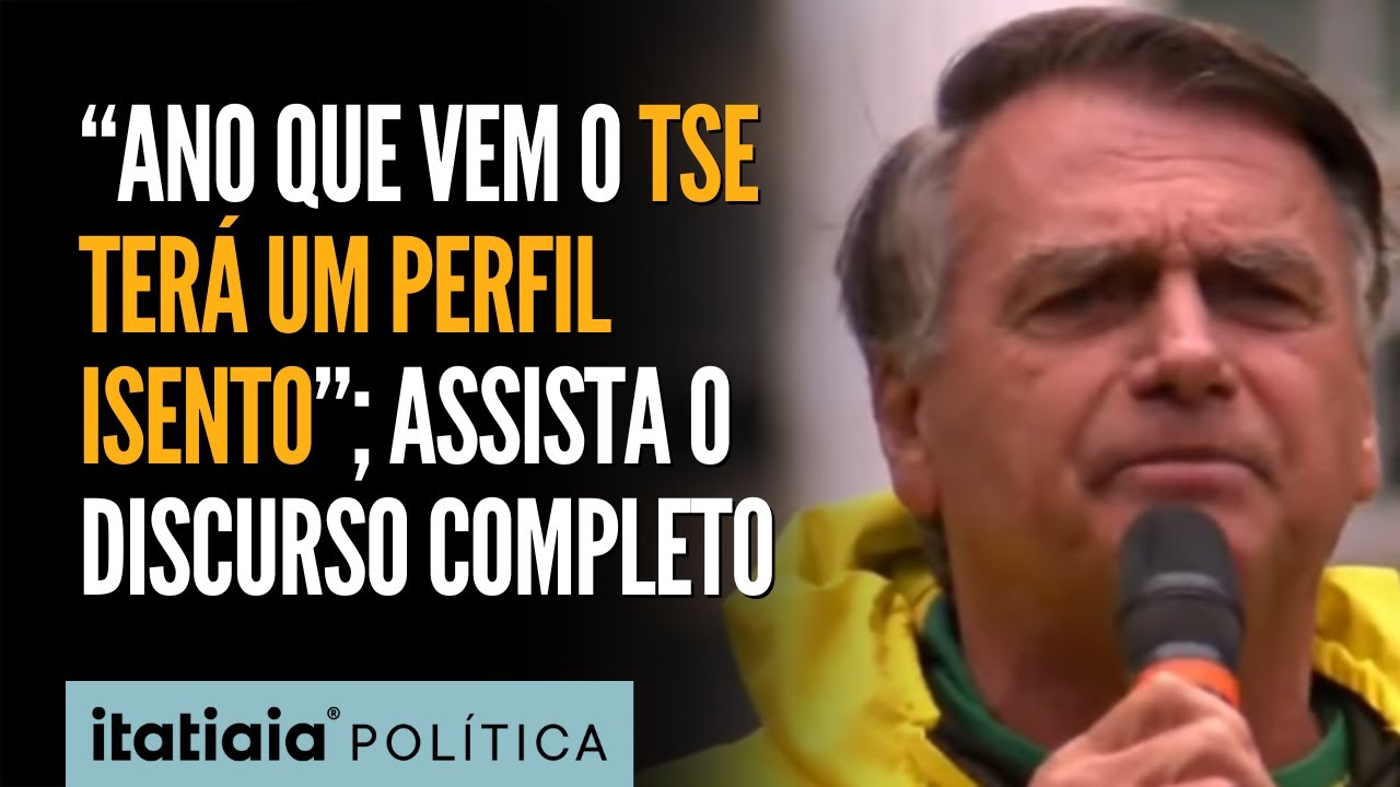 BOLSONARO FALA DE MORAES EM DISCURSO NA AVENIDA PAULISTA E DIZ QUE TSE SERÁ ISENTO EM 2026