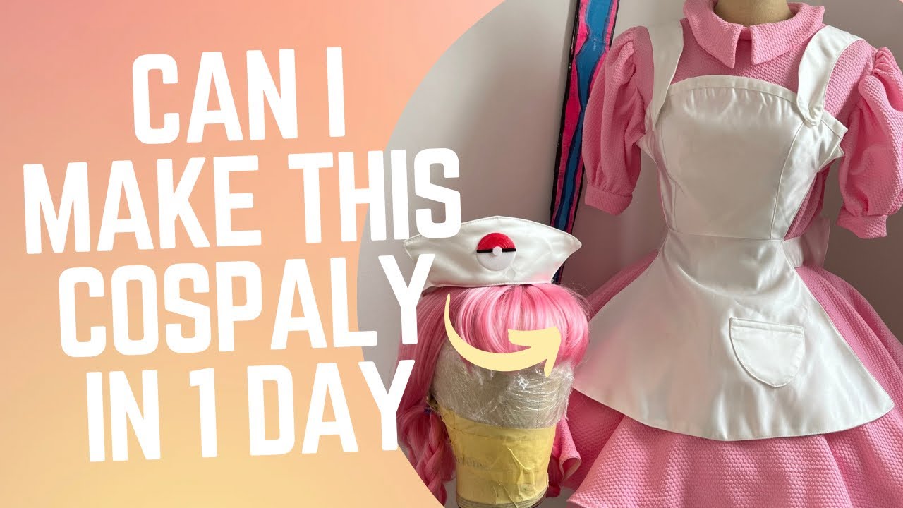 I tried making an entire cosplay in 1 day! ~ make a nurse joy cosplay with me