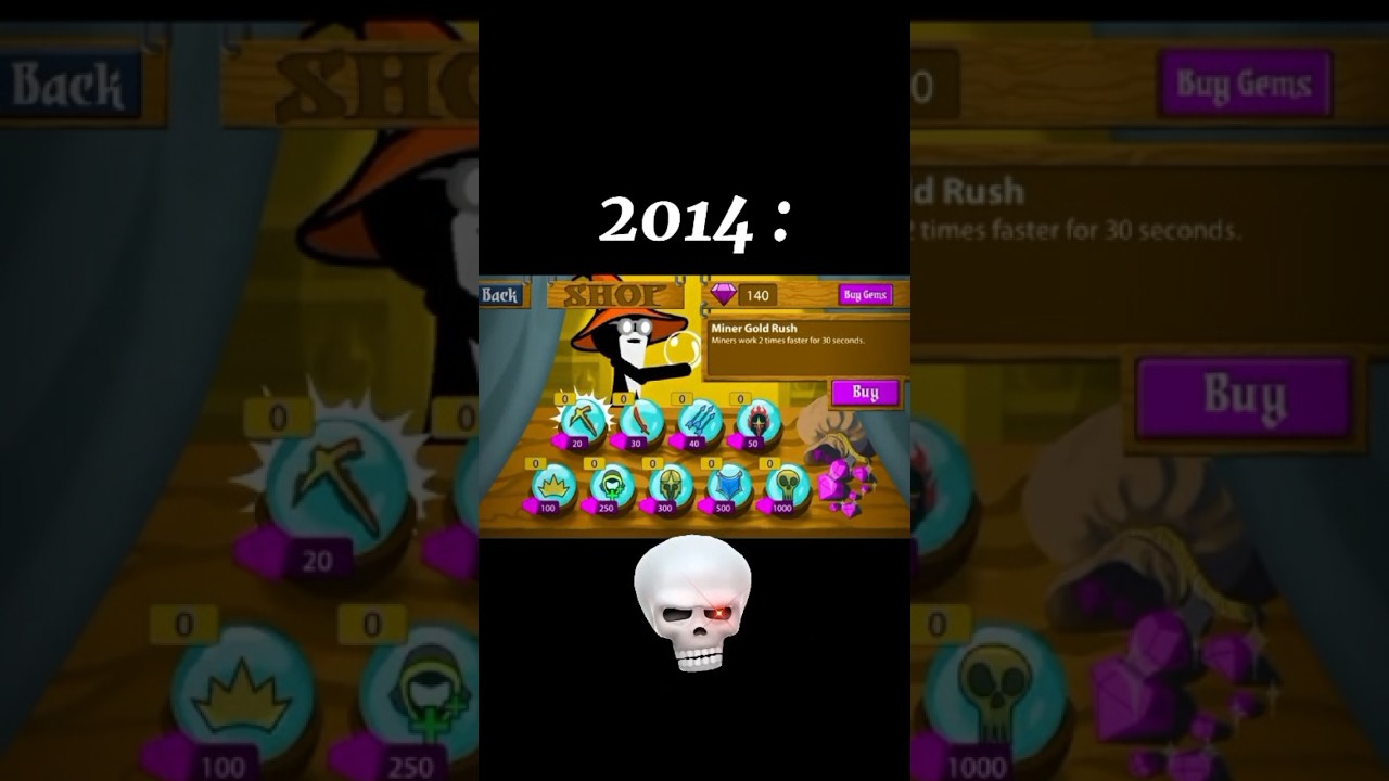 stick war legacy shop in 2014, 2019 and 2025 ☠️ #stickwar #stickwarlegacy #stickwarsaga