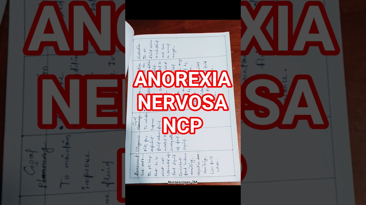 NCP on anorexia nervosa | case study | case presentation 💠#anorexianervosarecovery #nursingnotes