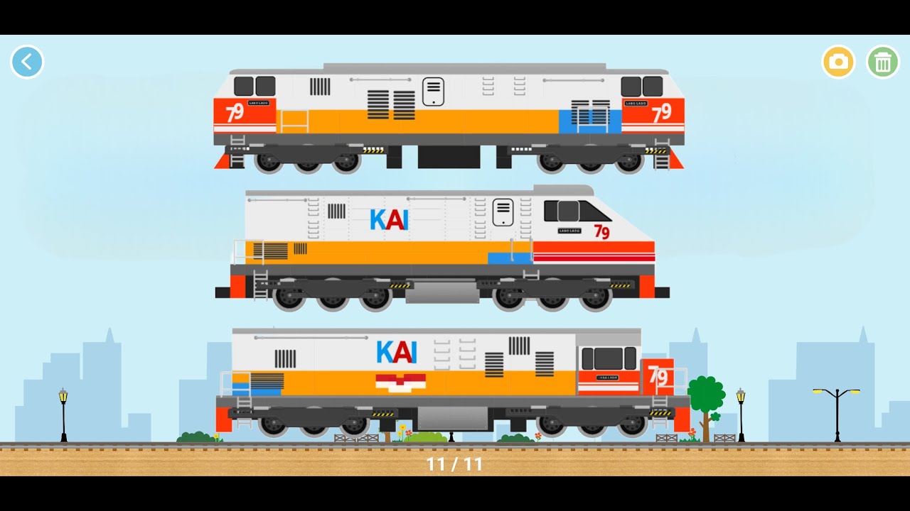 Kompilasi Loko HUT RI ke 79 CC201 CC203 CC206 Versi Labo Brick Train
