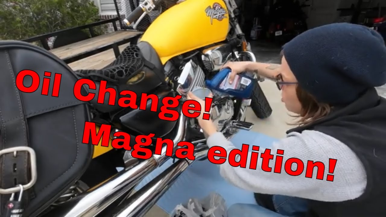Oil Change Honda Magna Motorcycle