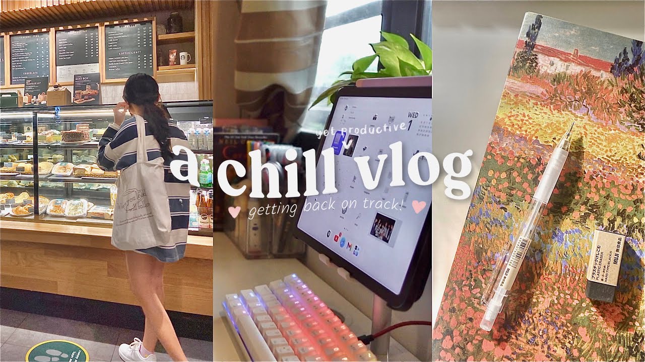 chill yet productive vlog 🍊 recovering, catching up on schoolworks, rainy days at home, lotsa food