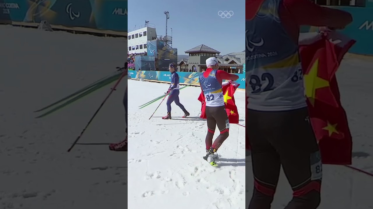 Cai Jiayun wins his second #ParaBiathlon gold medal in 24 hours!🥇🥇#Paralympics #MilanoCortina2026