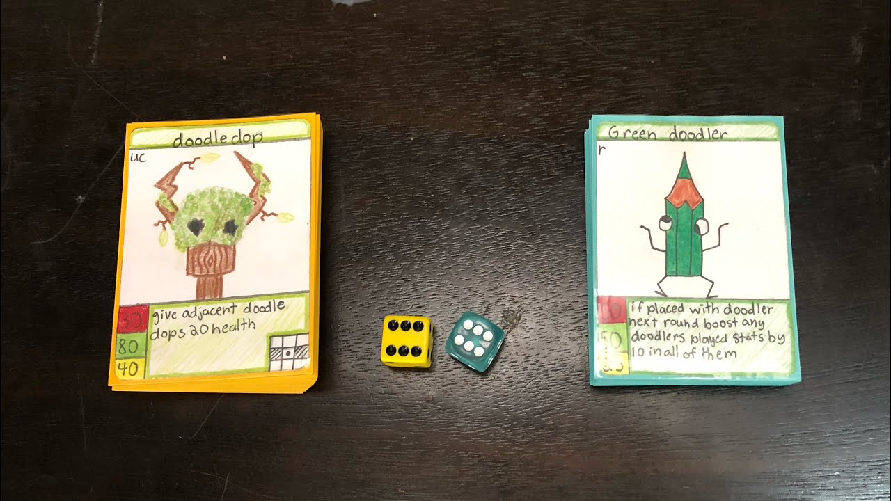 DOING A BATTLE with me homemade tcg!