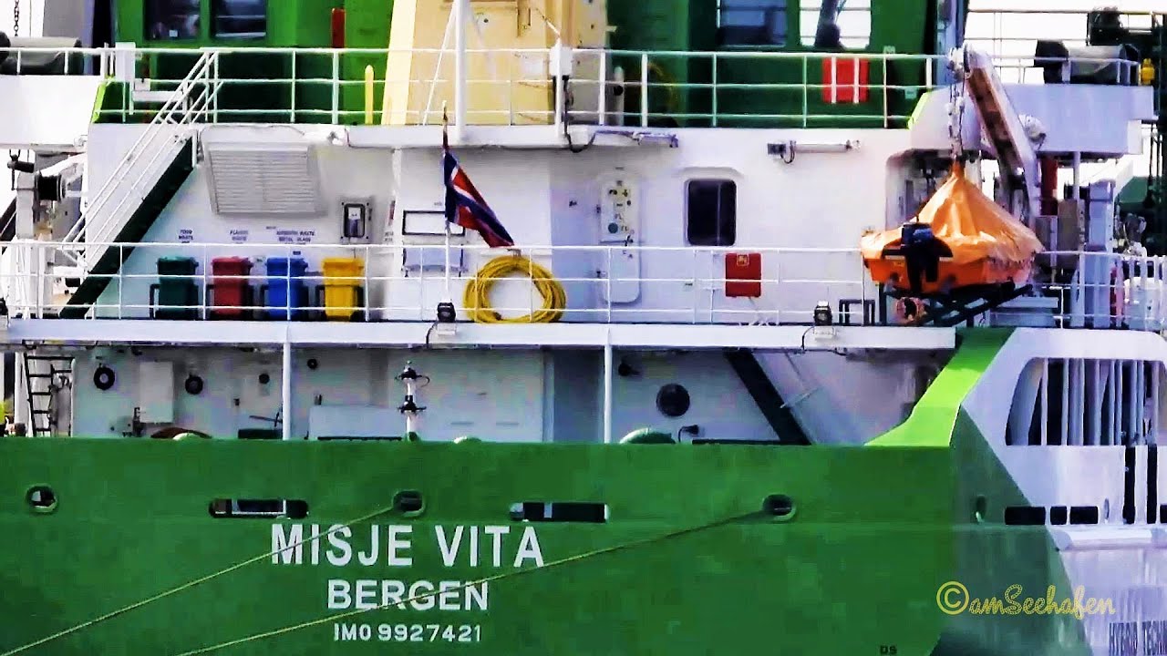 KüMo Frachtschiff MISJE VITA coaster general cargo seaship LAQS8 IMO 9927421 Emden Stichkanal