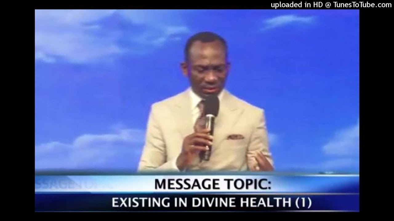 Audio: Existing In Divine Health - Dr Paul Enenche