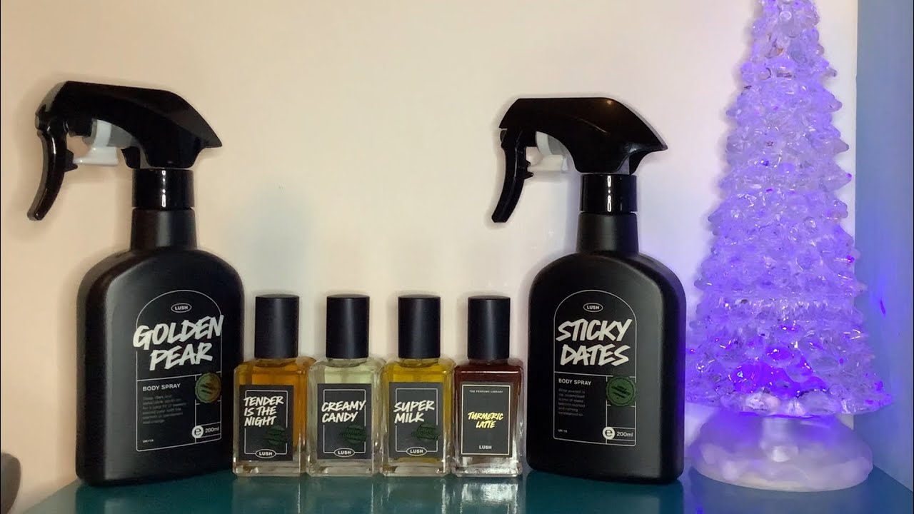 @LUSH  x Community Golden Pear Tender is the Night Creamy Candy Supermilk Sticky Dates Tumeric Latte