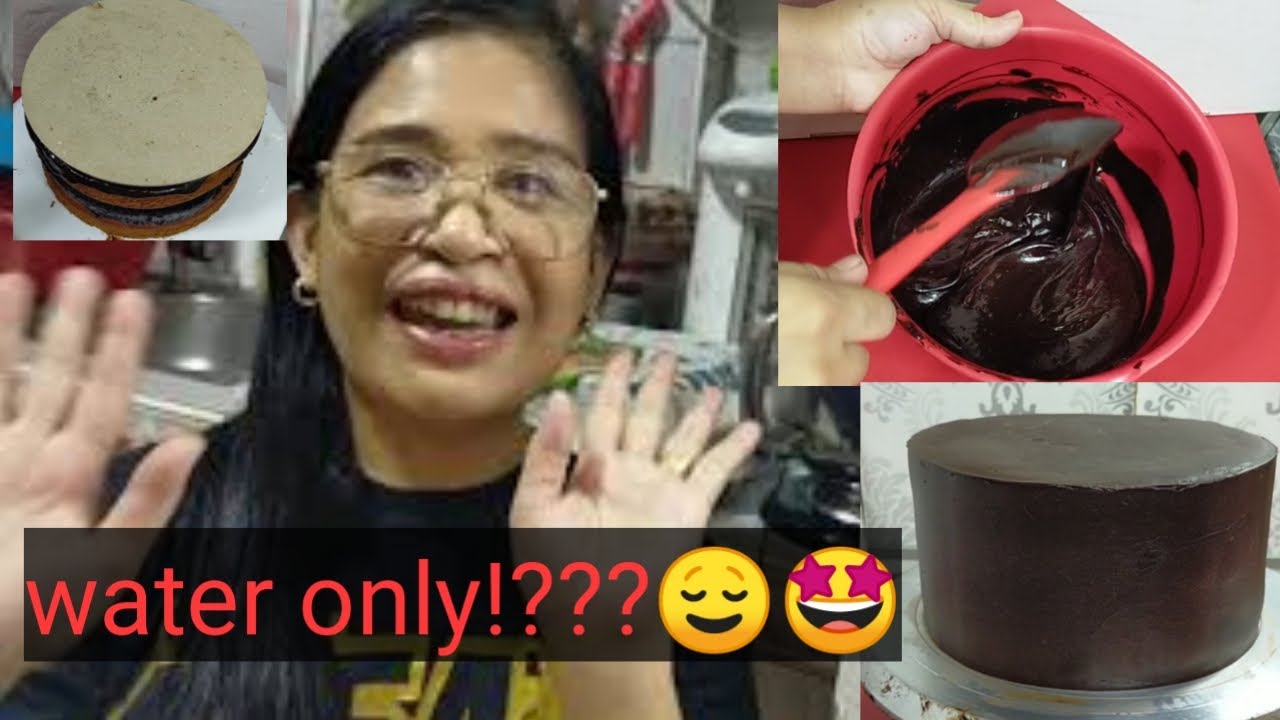WATER GANACHE + How to apply ganache using upside down method || Lulu Gabito