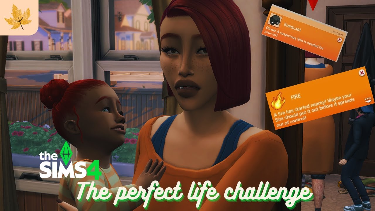The Perfect Life Challenge 🌿| Sims 4 Family Gameplay | Episode 1 (Fire, Burglar,...)