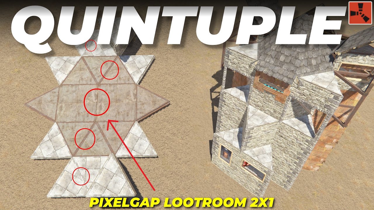 5 скрытых бункеров PIXELGAP в дизайне мини-базы для соло | RUST 2025