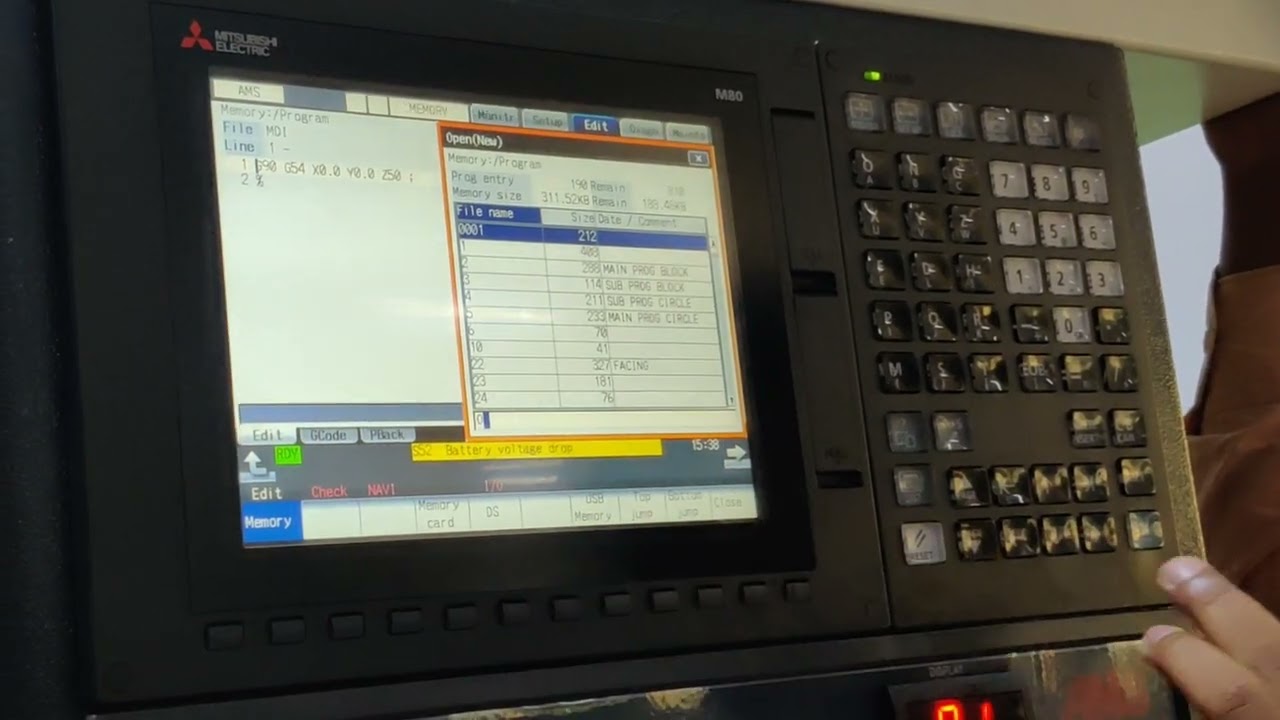 CREATE NEW PROGRAM IN MITSUBISHI M80 CANTROLLER # CNC