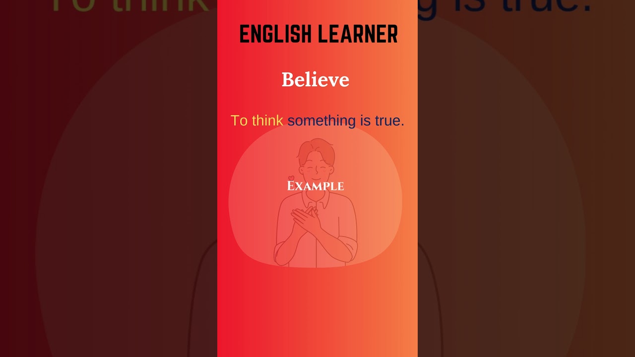 English Word - Believe - Meaning With An Example  #englishwords #english #believe