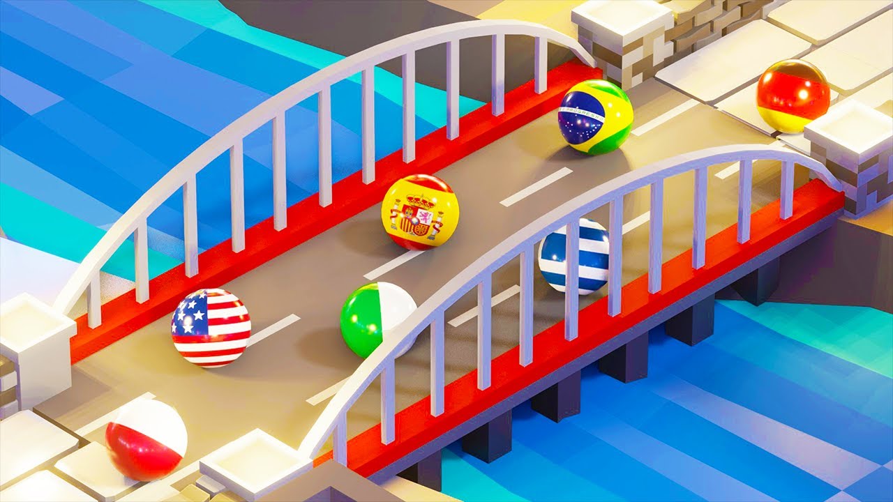 Marble Race Countries 3D - Marble Race Countryballs Tournament