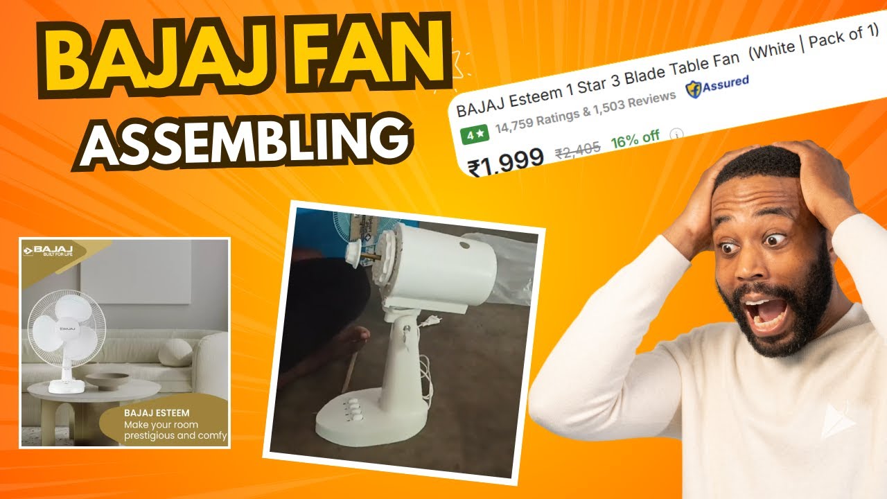 😎 BAJAJ FAN |😉 ASSEMBLING | Bajaj esteem 400 mm 3 blade Table Fan | Table Fan | unboxing | low price