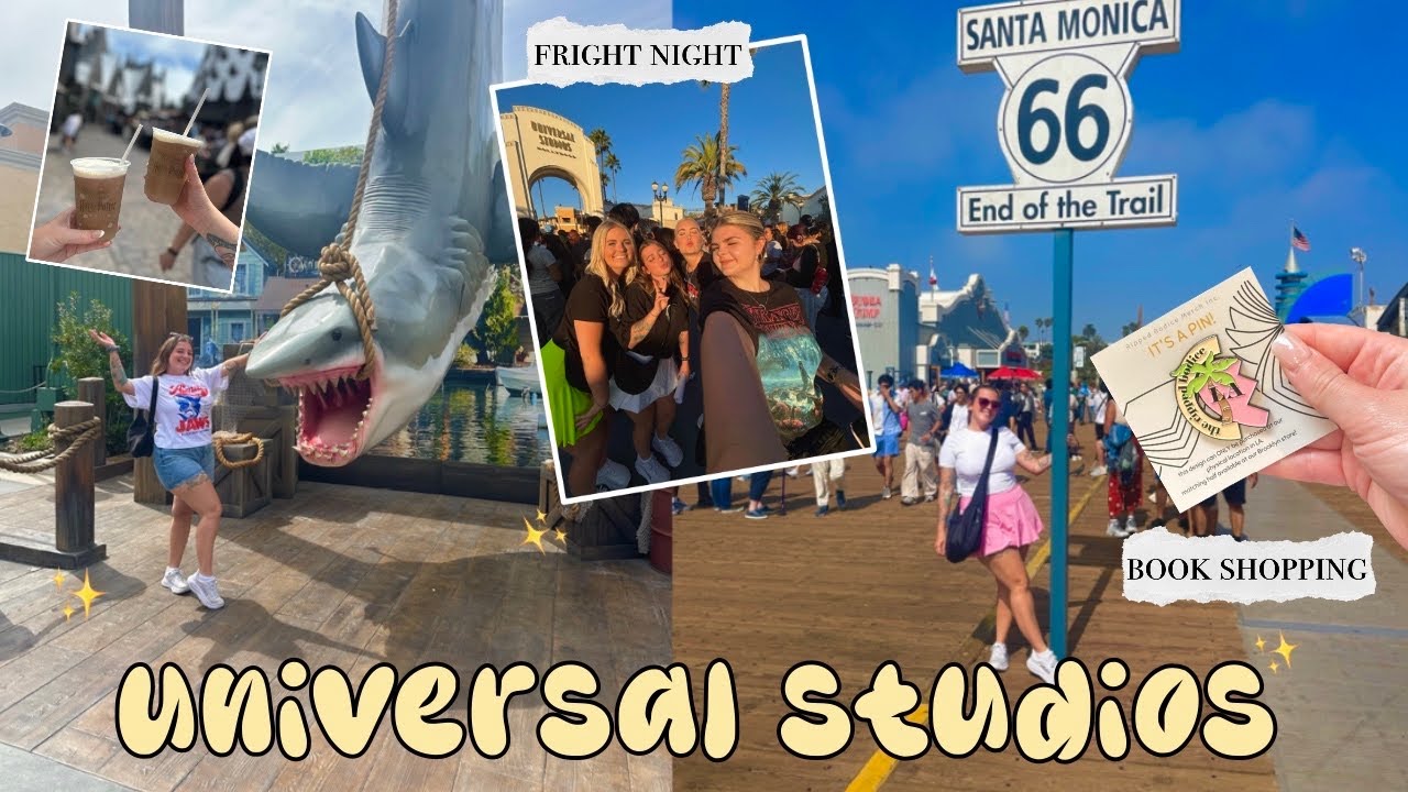 UNIVERSAL STUDIOS, FRIGHT NIGHT AND SANTA MONICA PIER 🌷☀️🇺🇸 USA VLOG PART 3 • Melody Collis