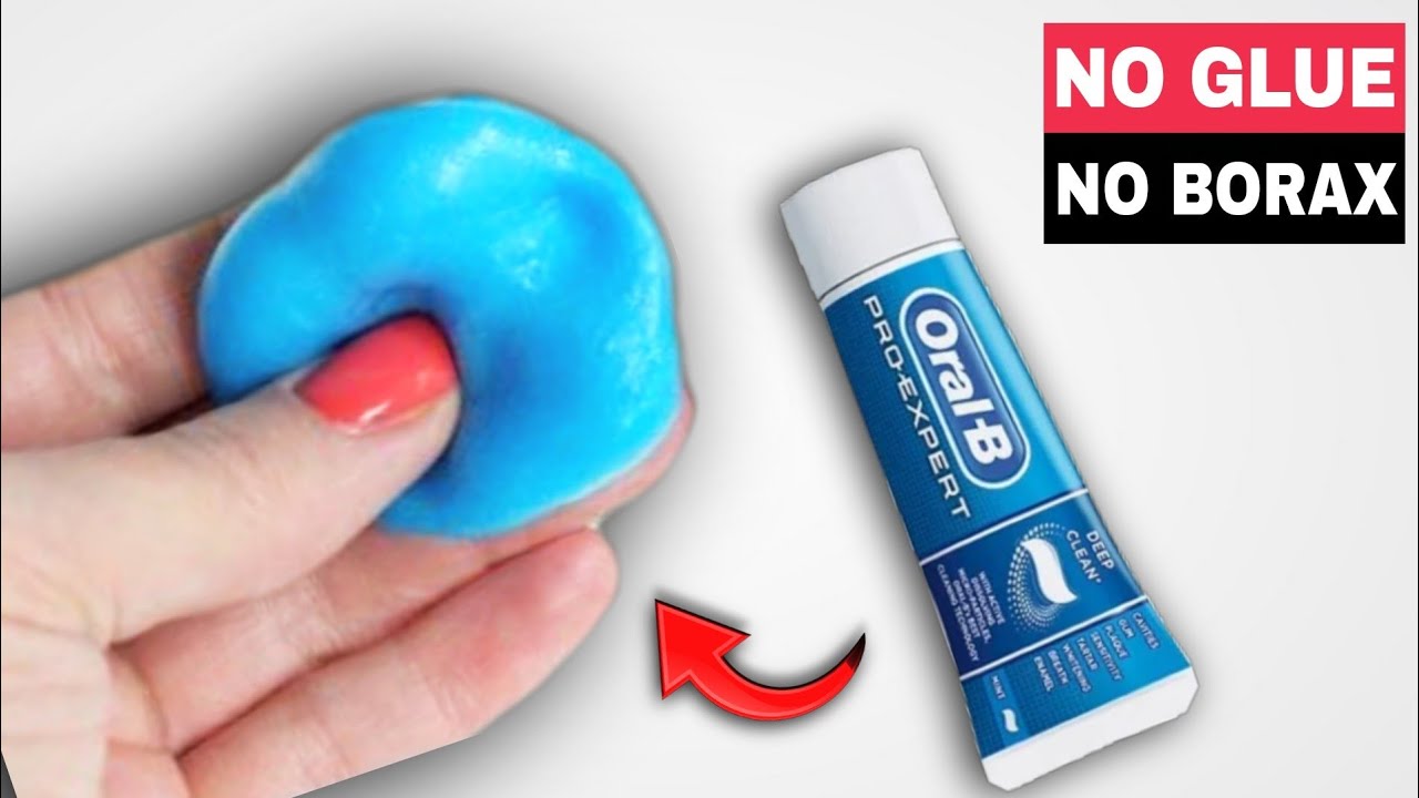 DIY 1 INGREDIENT TOOTHPASTE SLIME 😱| How to make no GLUE NO BORAX toothpaste slime at home!