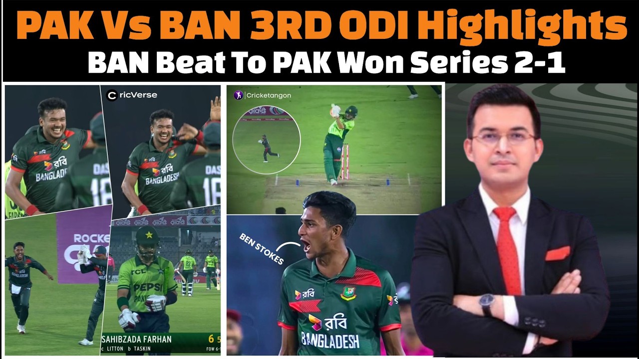 Pakistan Vs Bangladesh 3rd Odi Complete Highlights .
