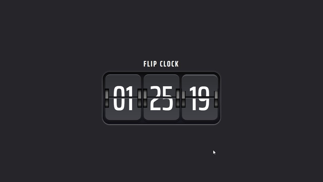 Realistic flip clock using html,css and jquery