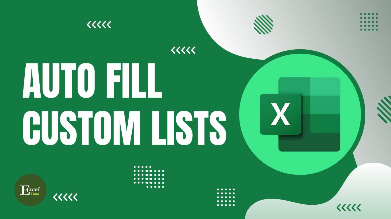 How to Create a Custom Auto fill List in Excel | Excel Tutorials No 47