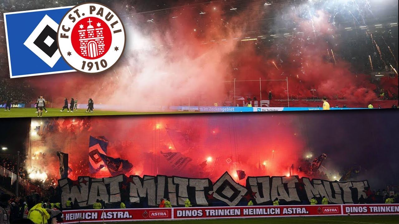 Pyro der St Pauli- und HSV-Fans beim Stadtderby | FC St. Pauli – Hamburger SV